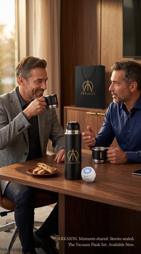 ARKAION VACUUM/THERMOS FLASK SET — Gift set