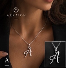 ARKAION Heart Initial Necklace